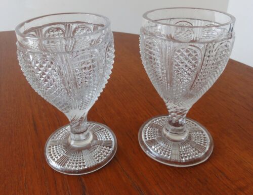 BACCARAT. Verres Anciens Cristal Modèle MARABOUT 1833. MARABOUT Vintage Glasses. - Afbeelding 1 van 4