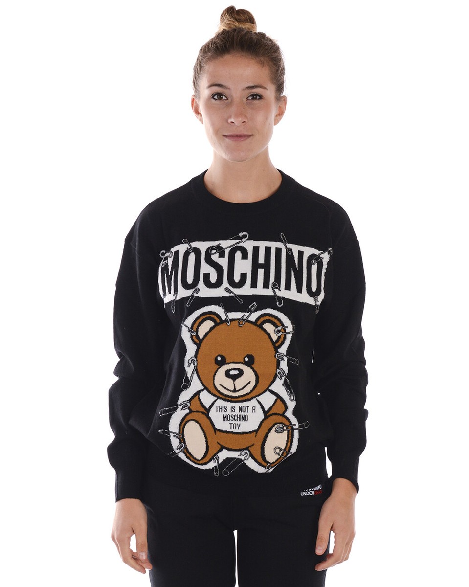アウターその他 MOSCHINO Women Outer A0505 0560 1555 Black Moschino Sweater Pullover Wool ITALY Woman Black V09195501