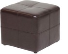 Baxton Studio Brown Leather Ottomans, Footstools & Poufs