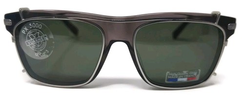 NOS Vuarnet VL140400041121 PX3000 Rx+ClipOn Sunglasses - TrnsprntGry/Gry Glass - Picture 6 of 9