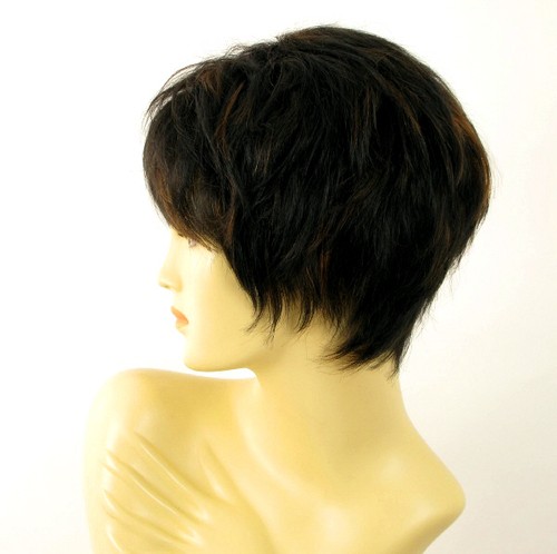 wig for women 100% natural hair black and copper intense ref VALERIE 1b30 PERUK - Imagen 3 de 8