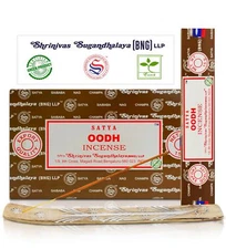 Satya Oodh Incense Sticks Satya Bng Insenses 15gmx12 Pack with Incense Holder...