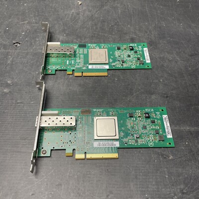 2x QLogic QLE2560-HP Single-Port 8Gb PCIe x8 Network Adapter 489190-001 (K62-19)