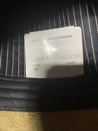 LONDON FOG Fedora Hat Size 6 3/4 Corduroy Ribbed Loren A Antelope - Picture 4 of 5