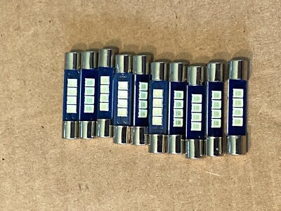 10 New EXTRA BRIGHT Cool Blue 8V Fuse Lamp LED Light Bulbs Marantz Pioneer