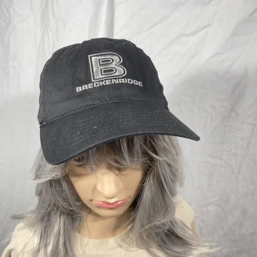 Gorra Breckenridge Colorado con correa trasera ajustable negra béisbol esquí esquí Foto 2 de 4