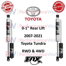 Fox Shocks Pair w/Reservoir 0-1" Rear Lift Fits 07-21 Toyota Tundra RWD 4WD