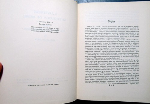 1948 LILLIAN BALDWIN “A Listener’s Anthology of Music” 2 Vol. Set First Edition - Picture 5 of 20