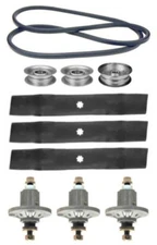 Mower Deck Parts Kit Spindles Blades Belt Idlers fits John Deere LA130 Series 48