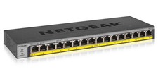 NETGEAR 16 Port PoE Gigabit Switch (GS116LP) - Unmanaged 16 | 76 W