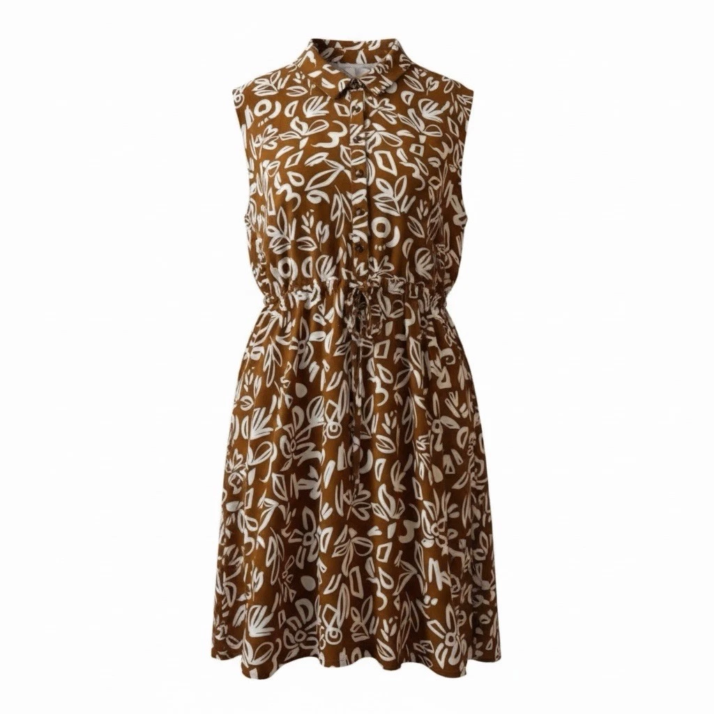 slim fit dress slacks Floral Fil Coupe Sleeveless A Line Dress – Lela Rose main image 1