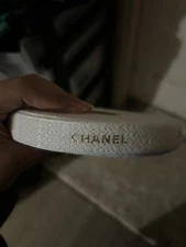Chanel White & Metallic Gold Ribbon FULL ROLL - 25 meters/ 27 + YARDS