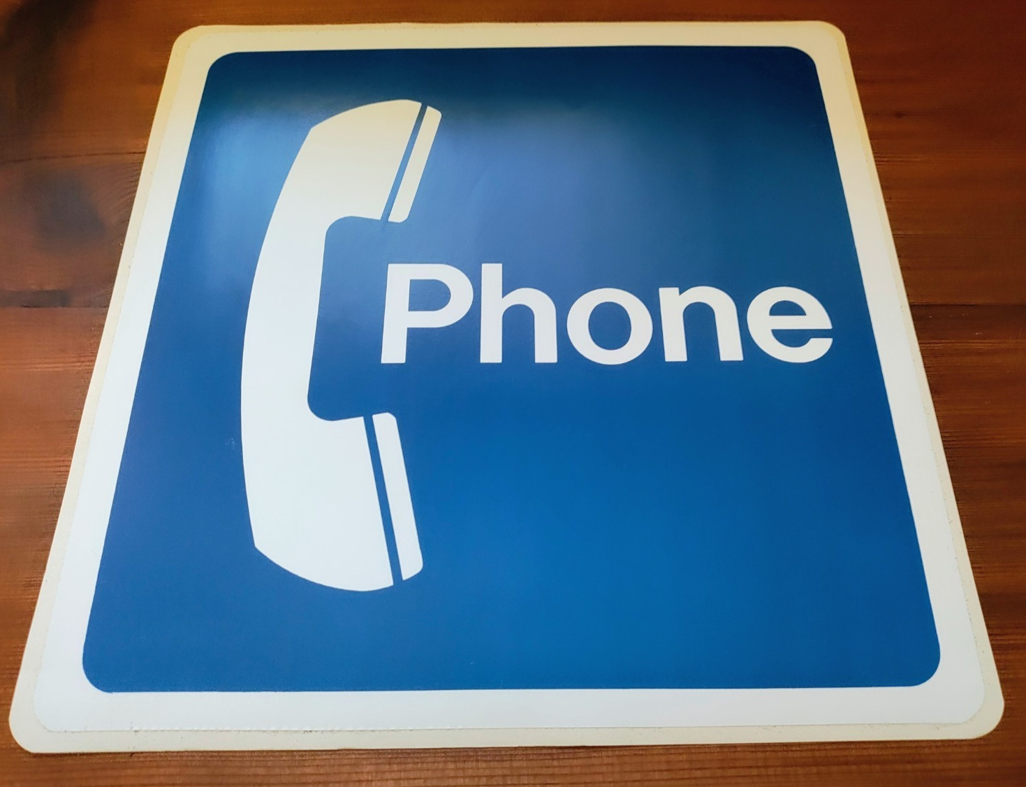 Original Vintage Payphone Sticker Decal 11 1/2 x 11 1/2 Excellent New Old Stock