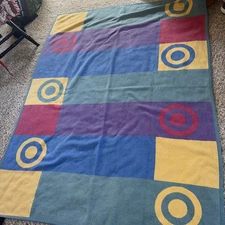 Ibena Throw Blanket  Reversible Germany Rare Modern Style