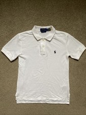 Boys Polo Ralph Lauren Size S 8 White Classic Fit Cotton Polo Shirt