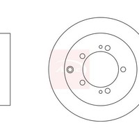 Mitsubishi Outlander I 2001-2008 Bremsscheibe Hinten (Einzeln)