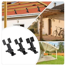 180° Beam Bracket Kit 3PCS Roof Beam Brackets Iron Roof Standpipe Bracket Kit