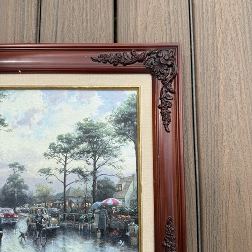 Thomas Kinkade Paintings Framed Carmel Ocean Avenue & Paris City of Lights - Picture 4 of 17