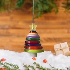 Christmas Tree Ornament, DIY Colorful Button Tree Kit Xmas Hanging Ornaments for