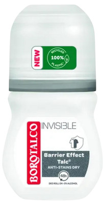 1x BOROTALCO Invisible 50 ml Antitranspirant Roll-on