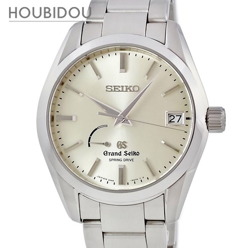 Grand Seiko SBGA083 Spring Drive Men's Watch Silver Dial & Band Used
