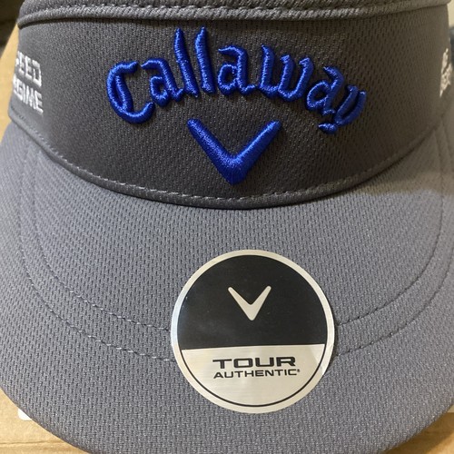 VISERA DE GOLF CALLAWAY Gris Big Bertha Logotipos Bordados Tour Auténtica Nueva con Etiquetas - Imagen 2 de 8