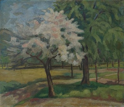 Parklandschaft im Frühling Richard Stitzel 1893 Mannheim