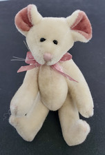 Boyd's Bears JL Bearington Collection Cream-Colored Mouse w/ Pink Bow Jointed