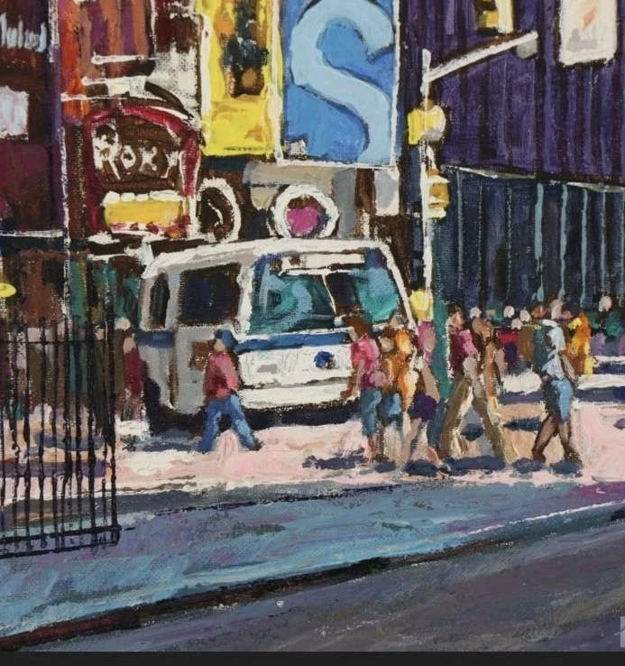 Aung kyaw Moe 1950 Нью-Йорк городской пейзаж картина маслом - Изображение 4 из 4