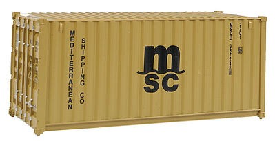 Walthers SceneMaster 949-8057 HO 20' Container MSC Yellow