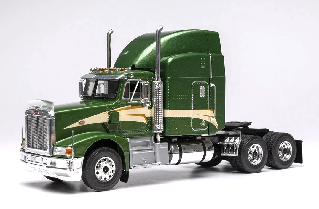 IXO 1/43 DIECAST 1998 PETERBILT 377 A/E TRUCK/CAB IN METALLIC GREEN/CREAM TR232