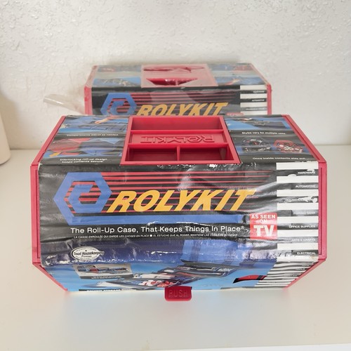 Rolykit S-11 Red Roll Up Storage Organizer Jewelry Tackle Box Craft Sewing NOS - Picture 6 of 7