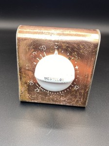 Vintage Westclox Copper and White Kitchen Timer