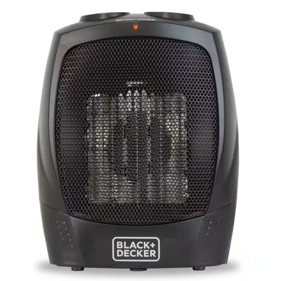BLACK DECKER Portable Space Heater 1500W Compact Adjustable Thermostat Safety