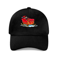Santa Claus in Red Sleigh Christmas Unisex Baseball Cap Adjustable Dad Hat