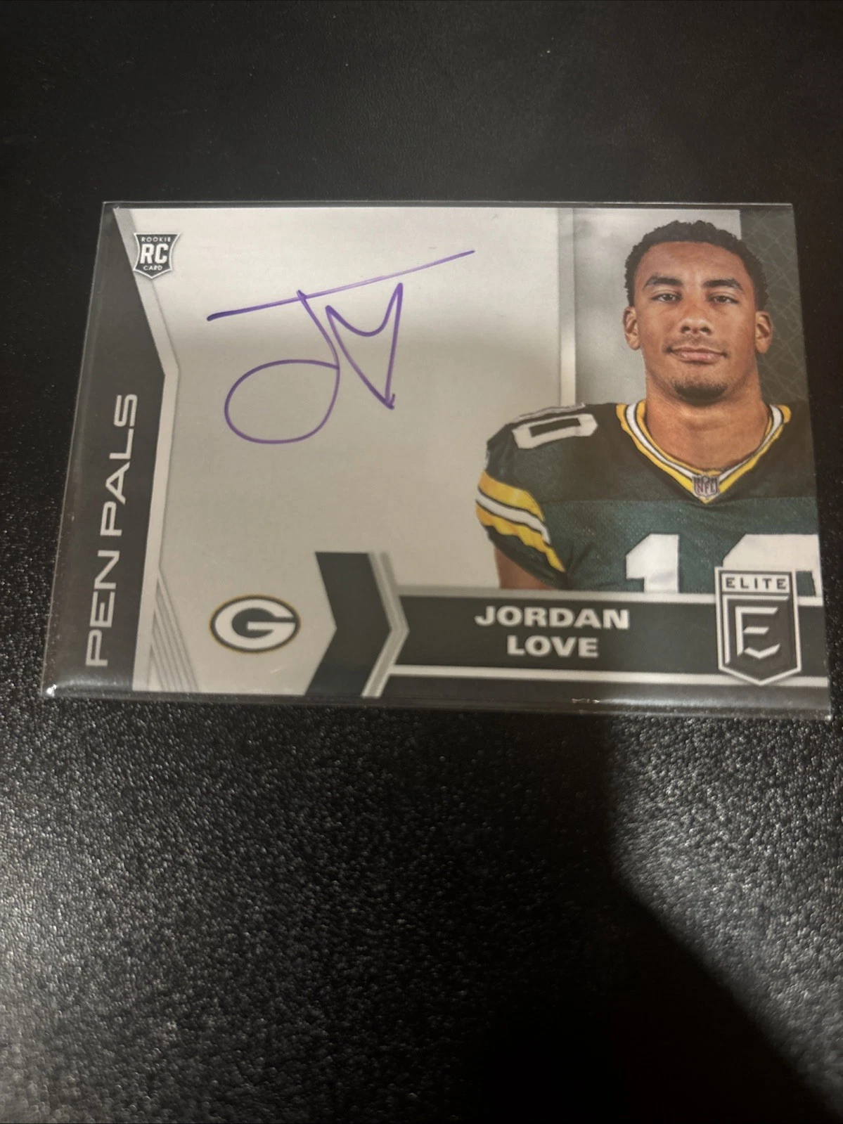 Jordan Love Panini Donruss Elite Pen Pals #PP4 Purple Ink