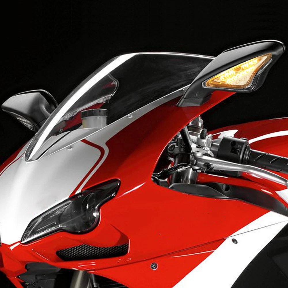 Rear View Mirror Turn Signal Light For DUCATI 848 1198 1198S 8R 1098 1098S 1098R
