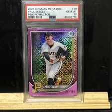 Paul Skenes 2025 Bowman Chrome Mega Box Pink Mojo Refractor 47/199 PSA 10