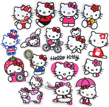 17Pcs Cute Cartoon Cat Iron on Patches, Sew On/Iron on Applique Embroidered Patc