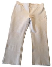 NWT Quince Sz Large Ecru Beige Ultra Stretch Ponte Kick-Flare Pants