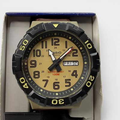 Casio MRW210HB-5BV Men's Watch Khaki Dial Nylon Strap WR100M New