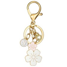 Cute Stainless Steel Gold Keychain Initial Letter Keys Charm Gifts for White-s