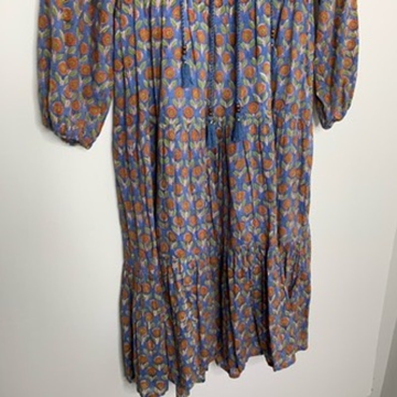 Emerson Fry India Collection Heirloom Maxi Dress Wednesday Flower Blues Womens image 6