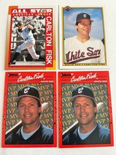 (4 ) 1990 CARLTON FISK-1BOWMAN #314-TOPPS ALL STAR #392-(2) DONRUSS MVP # BC-19