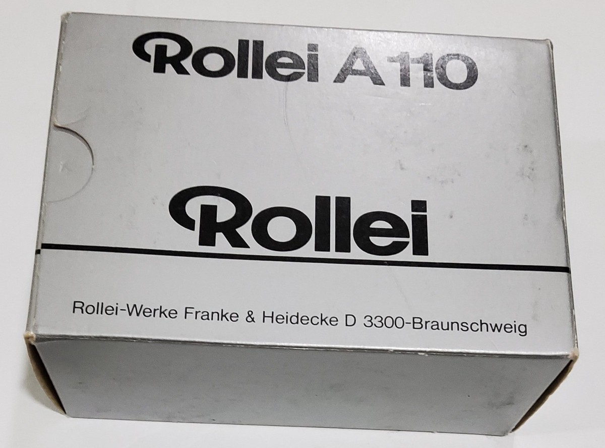 Rollei A110 Miniature Camera Tessar 23mm F2.8 W/ Case & Box + Book
