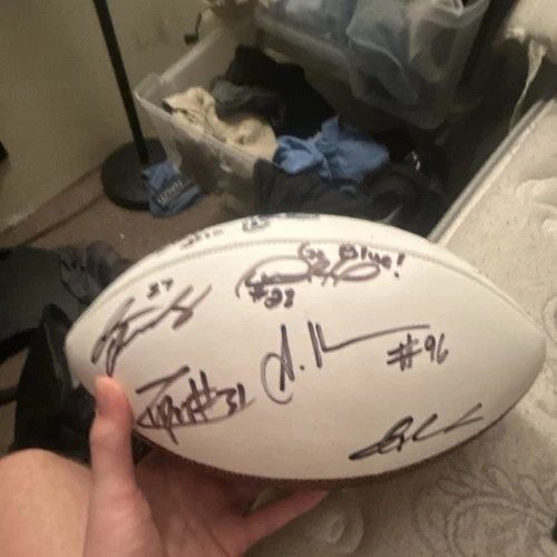 Detroit Lions Autographed Football with Multiple Signatures