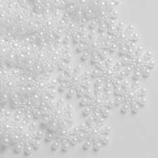 Snowflake Flatback Christmas Embellishment Craft Cardmaking Scrapbooking x 100