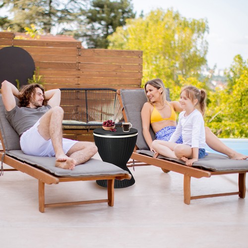 Height Adjustable Outdoor Cooler Table with 8 Gallon Capacity All Weather Patio - Picture 8 of 12