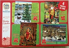 COBBLE HILL 4 HOLIDAY COLLECTION PUZZLES In One Box NEW SEALED "READ"
