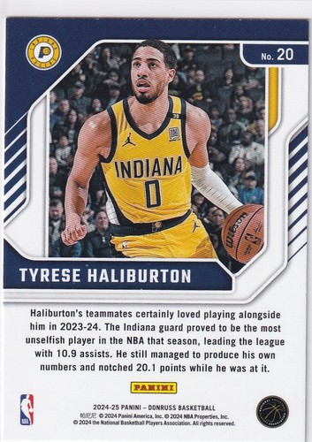 2024-25 Panini Donruss - Franchise Features Tyrese Haliburton #20 - Picture 2 of 2